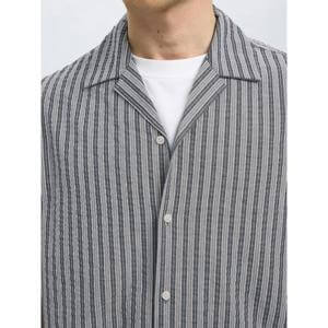 Selected Homme Relaxed Ace Seersucker Short Sleeve Shirt
